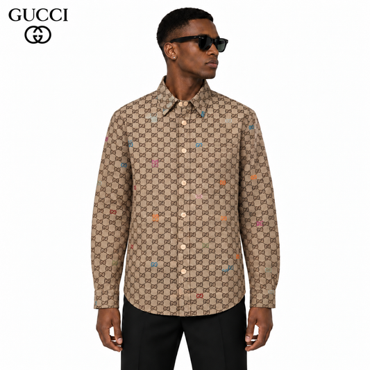 Gucci Signature GG Monogram Long Sleeve Shirt