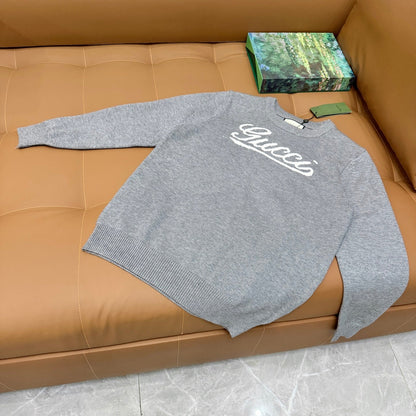 Gucci Jacquard Embroidered Crewneck Sweater - Image 1